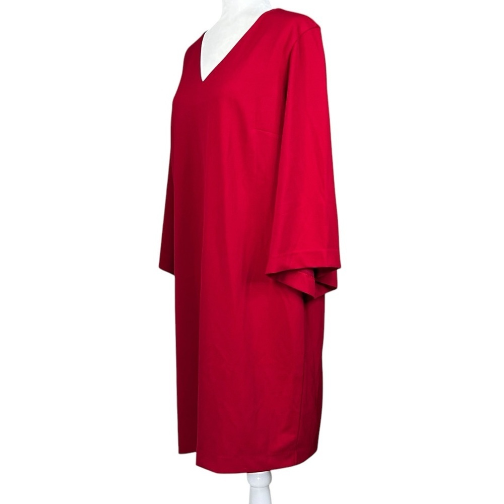 NEW Chico's Kimono Sleeve Dress Sz 3 16-18 Red Closet Essential Minimalist - Picture 5 of 14